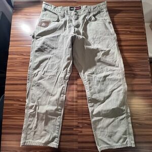 Wrangler Riggs Workwear Carpenter Pants Mens 38x30 Khaki Ripstop Utility 3W020DK